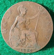 1925 George V Half Penny Coin
