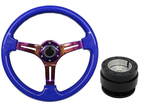 Blue neo chrome steering - neo,