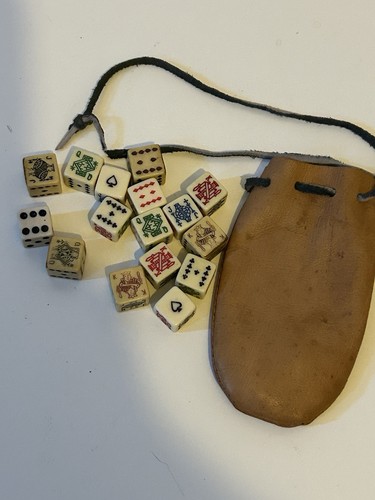 Vintage mixed gaming dice - vintage,
