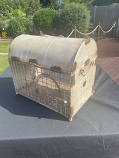 Vintage Rare Pet Carrier Cage Metal Small Dog Cat Bunny Rat Rod Retro French?