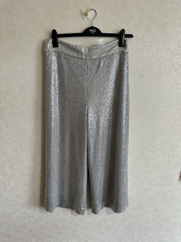 Zara silver sparkle wide leg - zara,