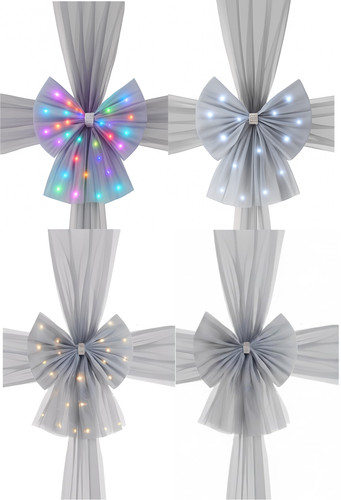 Grey christmas door bow - grey, 20"