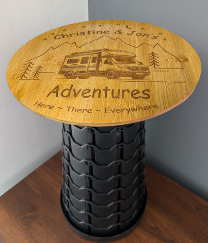 Pop table folding motorhome - up,