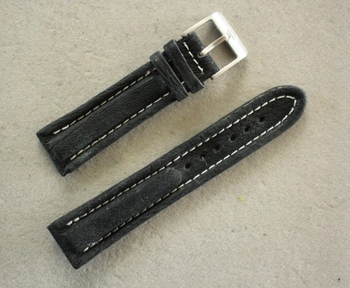 Vintge fortis 20mm black suede - 20mm,