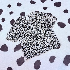 Equipment $168 Womens XS 100% Silk Logan Leopard Print Boxy Short Sleeve T Shirt
