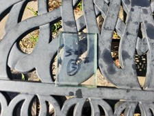 Antique French Carriage clock BEVELED GLASS PANEL 81 mm x 57.5 mm clockmaker