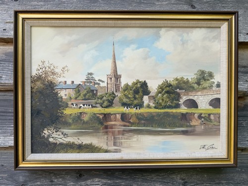 John grain oil - painting, river