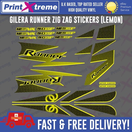 Gilera runner zig zag stickers - zig,