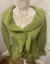 Camaieu Green Ruffle Wool Boho
