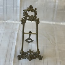 Vintage Ornate Easel Artwork Stand / Pictures / Books/ Solid Brass 15 3/4 cm 