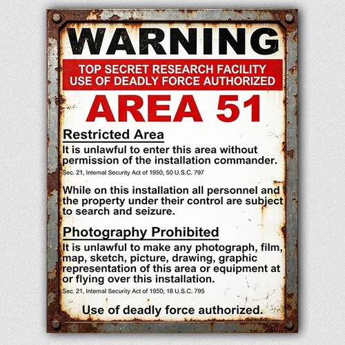 Metal poster area sign - 51,