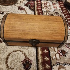 Wooden Trinket Box /miniature Treasure Chest 15x8x7 Cm Tall