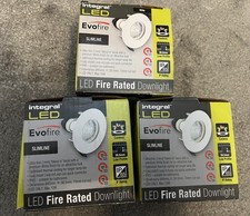 Evofire Fire-Rated Downlight, GU10, IP65 - Slimline INTEGRAL LED ILDLFR70D001. 