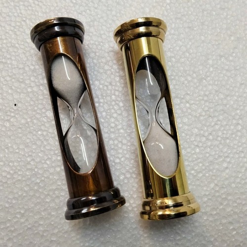 Brass hourglass timer set 2 - hourglass, of