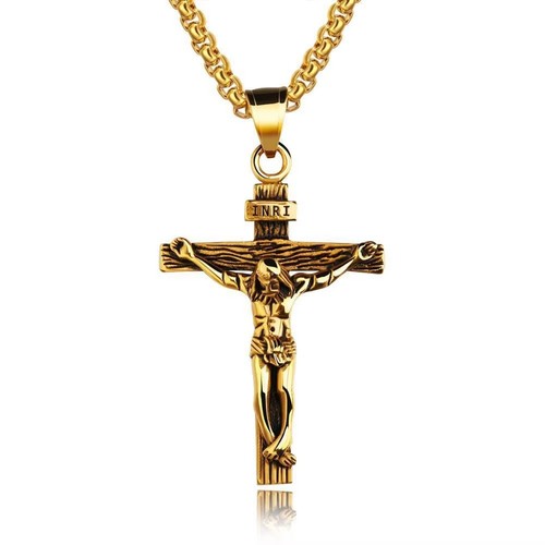 Men stainless steel jesus - men,