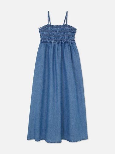 Primark denim shirred bust - denim,