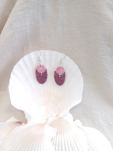 Pink and maroon - marble, effect