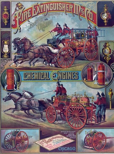 Fire engine vintage style - engine,