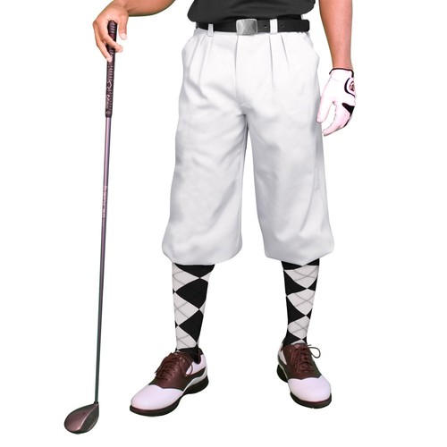 Golf knickers white microfiber - knickers,