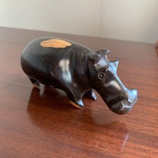 Hippopotamus Hand Carved Dark