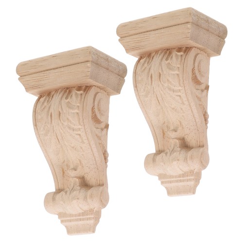 Vintage carved wood corbels - vintage,