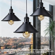 Vintage Modern Industrial Metal Ceiling Light Hanging Pendant Lamp 3 Way Light