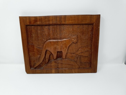 Homemade wooden carved tiger - carved,