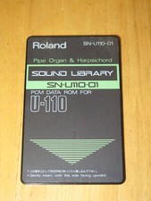 Roland SN-U110-01 Pipe Organ & Harpsichord sound library card for U-110 synths