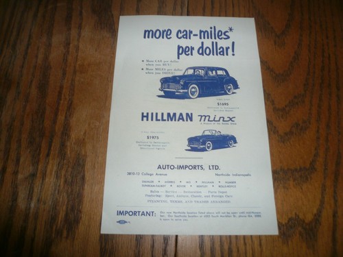 Hillman minx sales flyer - flyer,