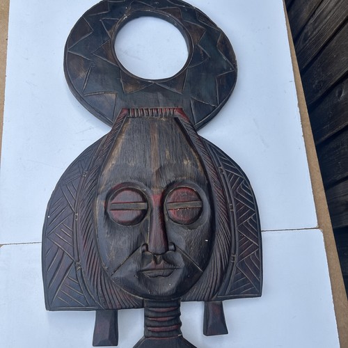 Vintage large carved wood - wood, kota