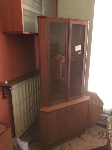 Vintage corner display cabinet - corner,