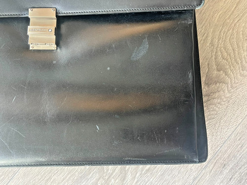 Montblanc black leather - montblanc,
