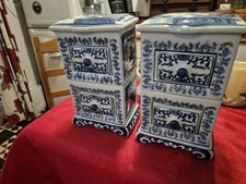 Pair of Vintage Chinese Blue