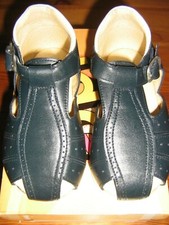 Baby op! Navy Blue Softie Leather Covered Toe High Back First Summer Sandals