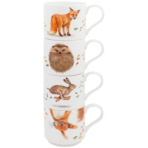 Stacking mugs set wildlife - stacking,
