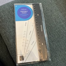 Filofax Style A5 Size Portable Hole Punch/Ruler Rare Edition To Fit Filofax A5