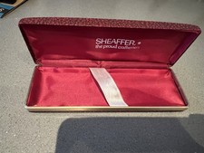 Sheaffer -VINTAGE, EMPTY SHEAFFER PEN BOX / CASE - burgundy - marble/croc effect