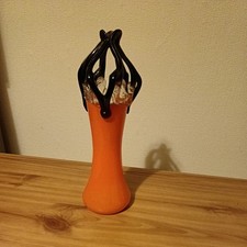 Vintage Chech Glass Vase Hand