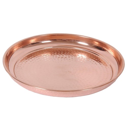 Copper hammered design dinner - design,