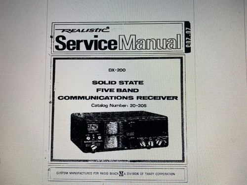Realistic 200 user manual - realistic,