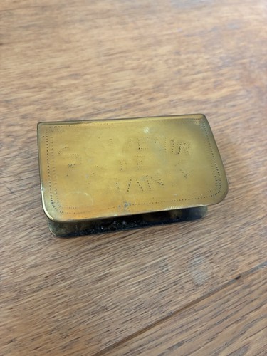 Trench art brass matchbox - trench,