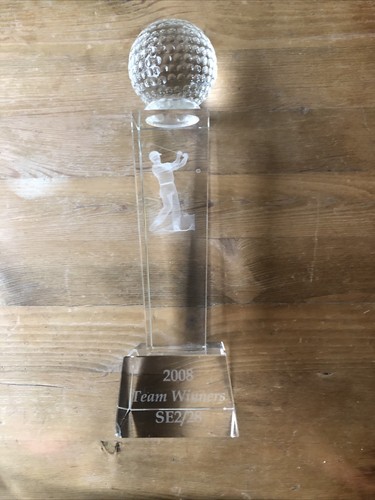 Etched crystal glass golf - glass,