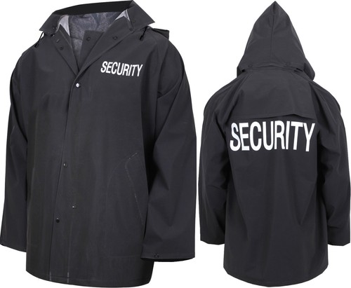 Black waterproof security rain - black,