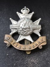 Notts & Derby Regiment, Genuine British Army Cap Badge.