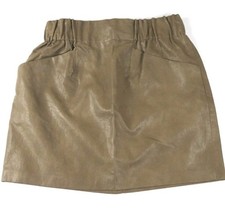 Zara Faux Leather Taupe Skirt