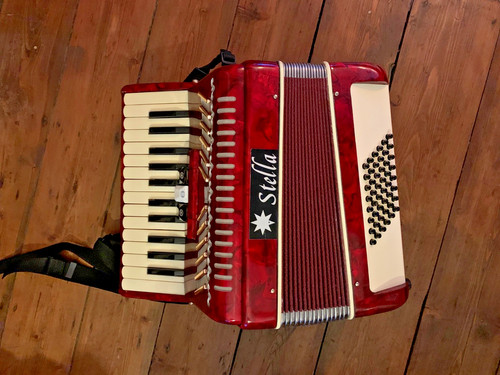 Stella accordion red pearl - stella,