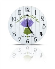 Lavender garden clock - lavender,