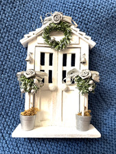 White Glitter Christmas Doors