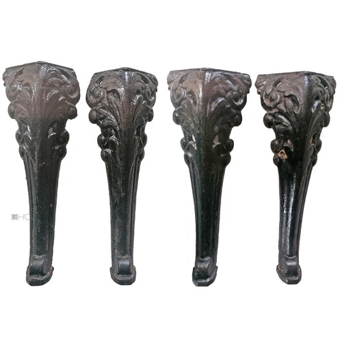 Antique stove feet - stove, black