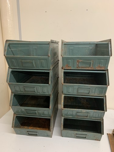 Vintage french metal storage - vintage,